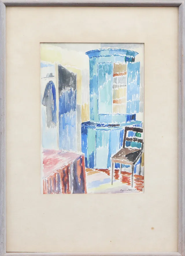 RAYMOND WALLENTIN. AKVARELL, signerad, 1958.
