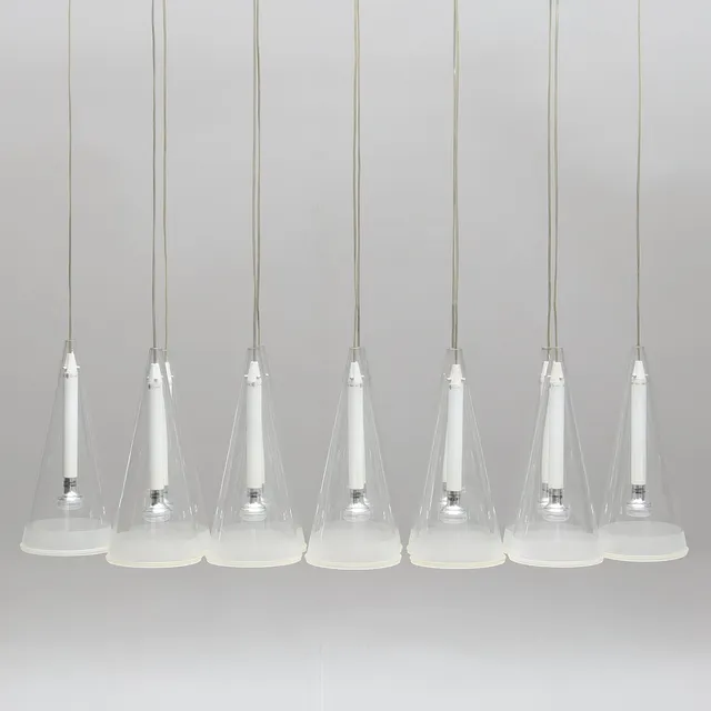ACHILLE CASTIGLIONI, taklampa, "Fucsia 12", Flos, Italien.