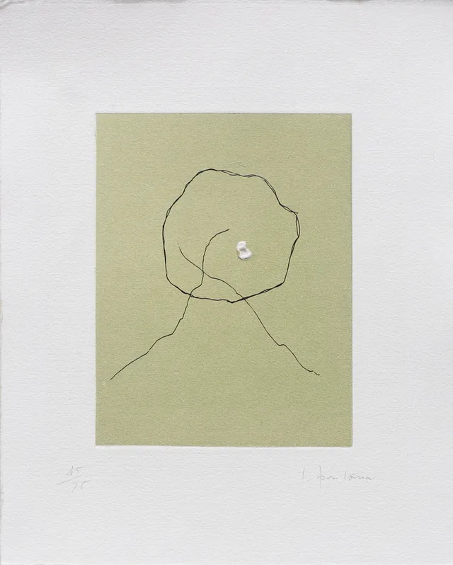 LUCIO FONTANA. "Concetto Spaziale". Akvatint, signerat och numrerat 45/75.