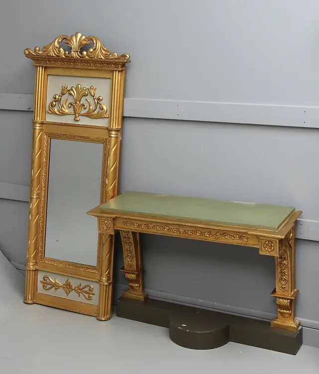 SPEGEL MED KONSOLBORD, Empire, 1800-tal.