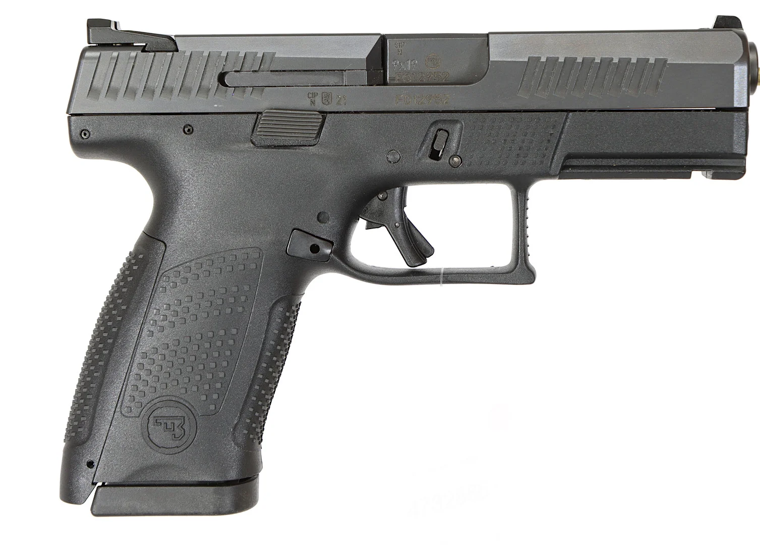 PISTOL, Halvautomatisk, fabrikat CZ, modell P-10C, kaliber 9X19, tillv.nr F012952, se-nr SE3266255. — Pistols — Walter Borg