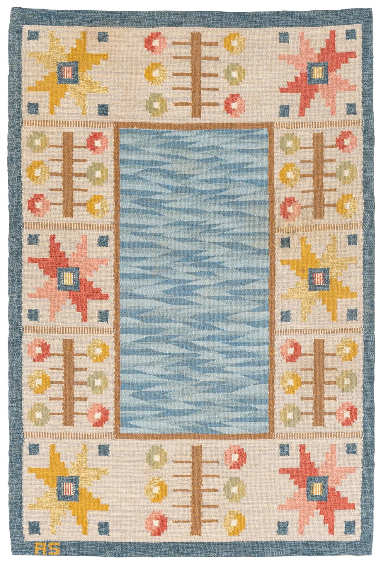 Astrid Sampe, tillskriven, matta, rölakan, ca 249,5 x 164 cm, signerad AS. — Bukowskis