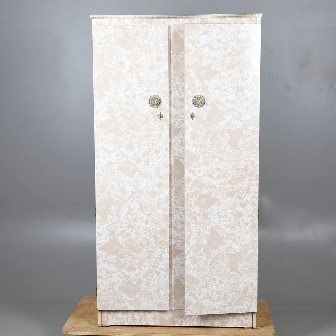 A MID TWENTIETH CENTURY FORMICA WARDROBE. — Cupboards, Cabinets & Shelves — Lawrences Auctioneers
