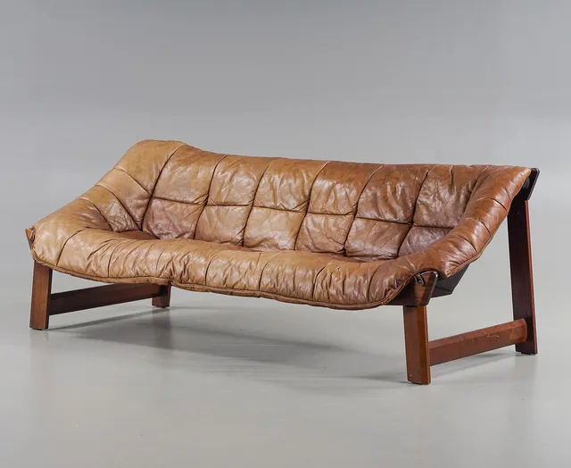 JAN ERIK LINDGREN. Soffa "Amazon" Ekornes, Norge, 1980-tal.