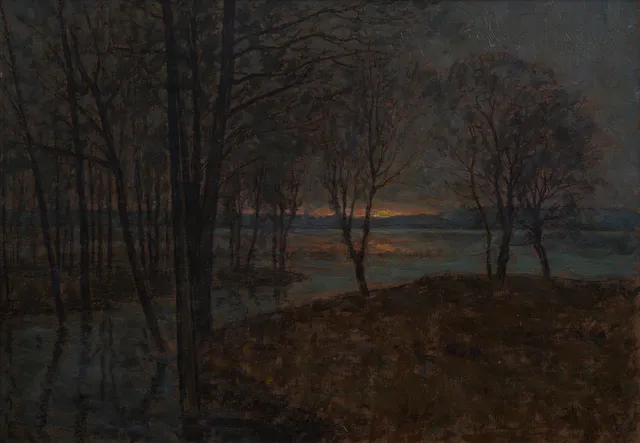 PER EKSTRÖM. Olja på duk, sannolikt Särö, Västkusten, signerad, daterad 1897.