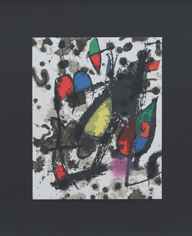 JOAN MIRÓ. Färglitiografi, ur Miro Lithographe II.