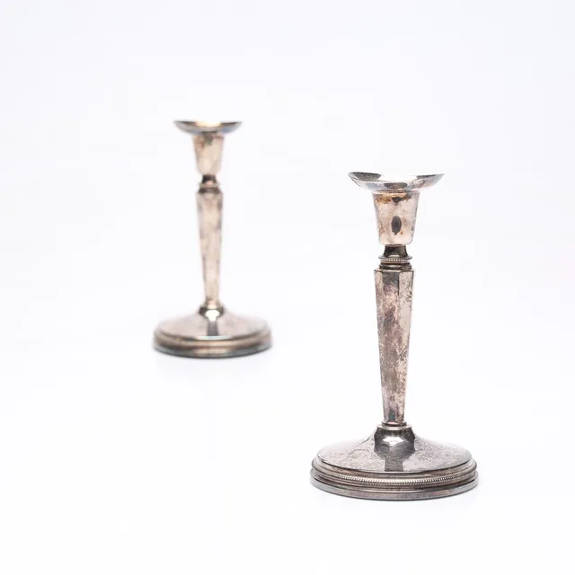 ERIC LÖFMAN, ljusstakar, 1 par, silver, MGAB, Uppsala.