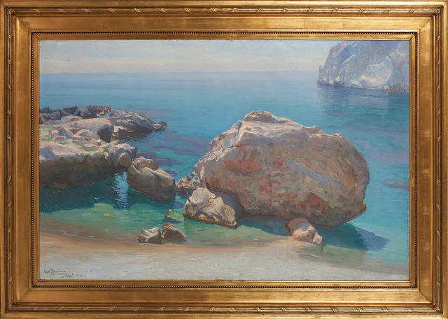 CARL JOHANSSON (1863-1944). Motiv från Capri, olja på duk, signerad och daterad 1901.