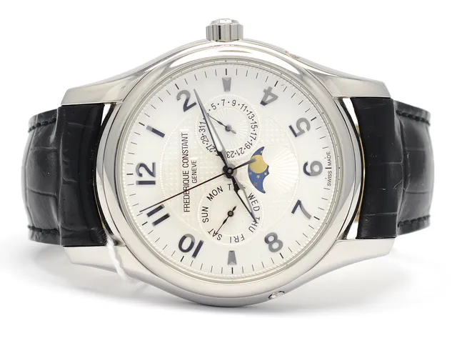 Frederique Constant, Geneve, Runabout Moonphase, Cal ETA 2892A2, refnr. FC-360XR6B4/6, herrur, stål, automat, safirglas, dag, datum, månfas, glasbaksida, läderarmband, viklås, limiterad och numrerad 0777/1888,