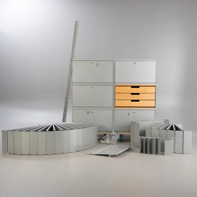 DIETER RAMS. Vitsoe. SDR+ Regalsystem '606', 42-tlg.