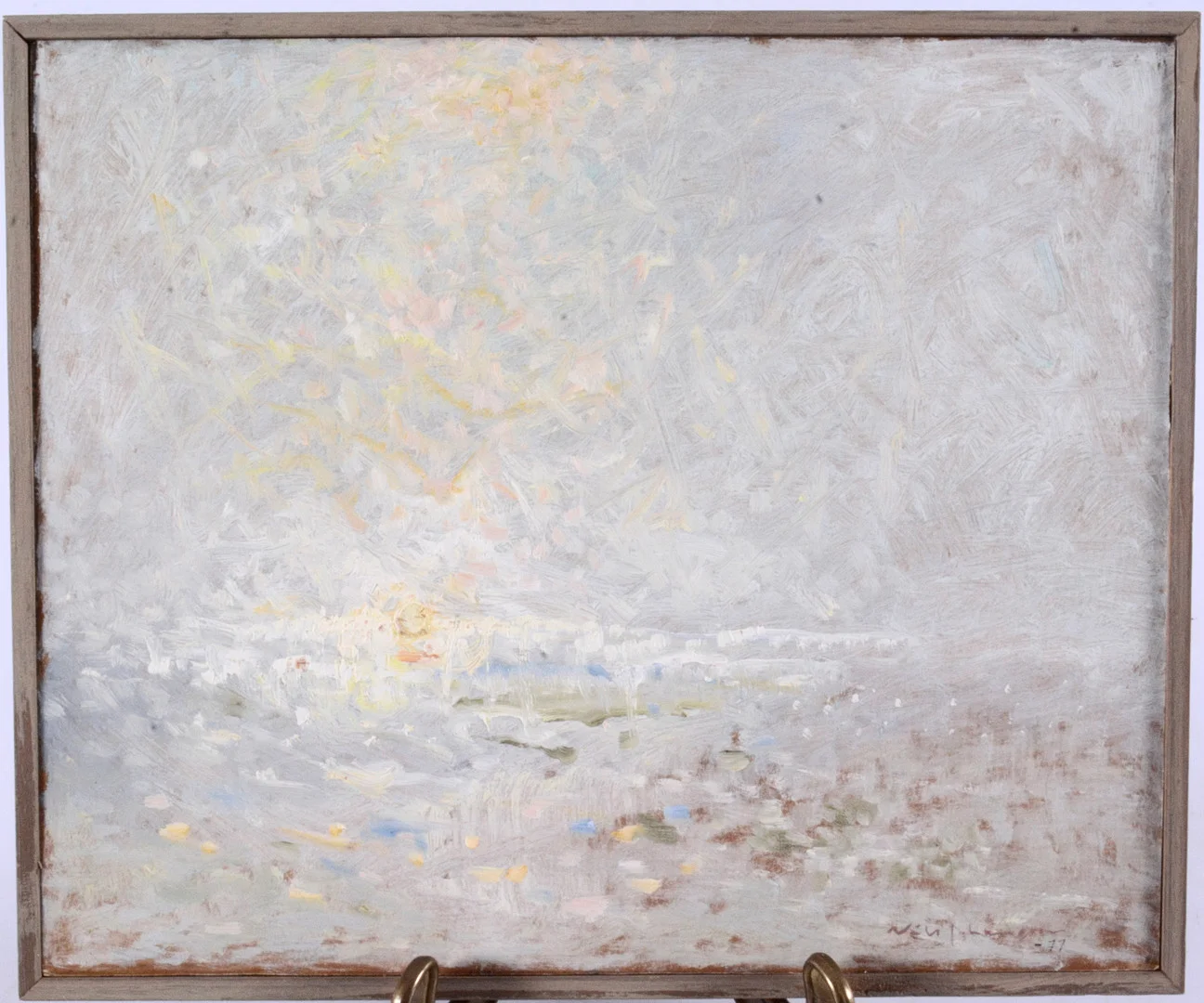 NILS JOHANSSON. Olja på pannå. — Paintings — Halmstads Auktionskammare