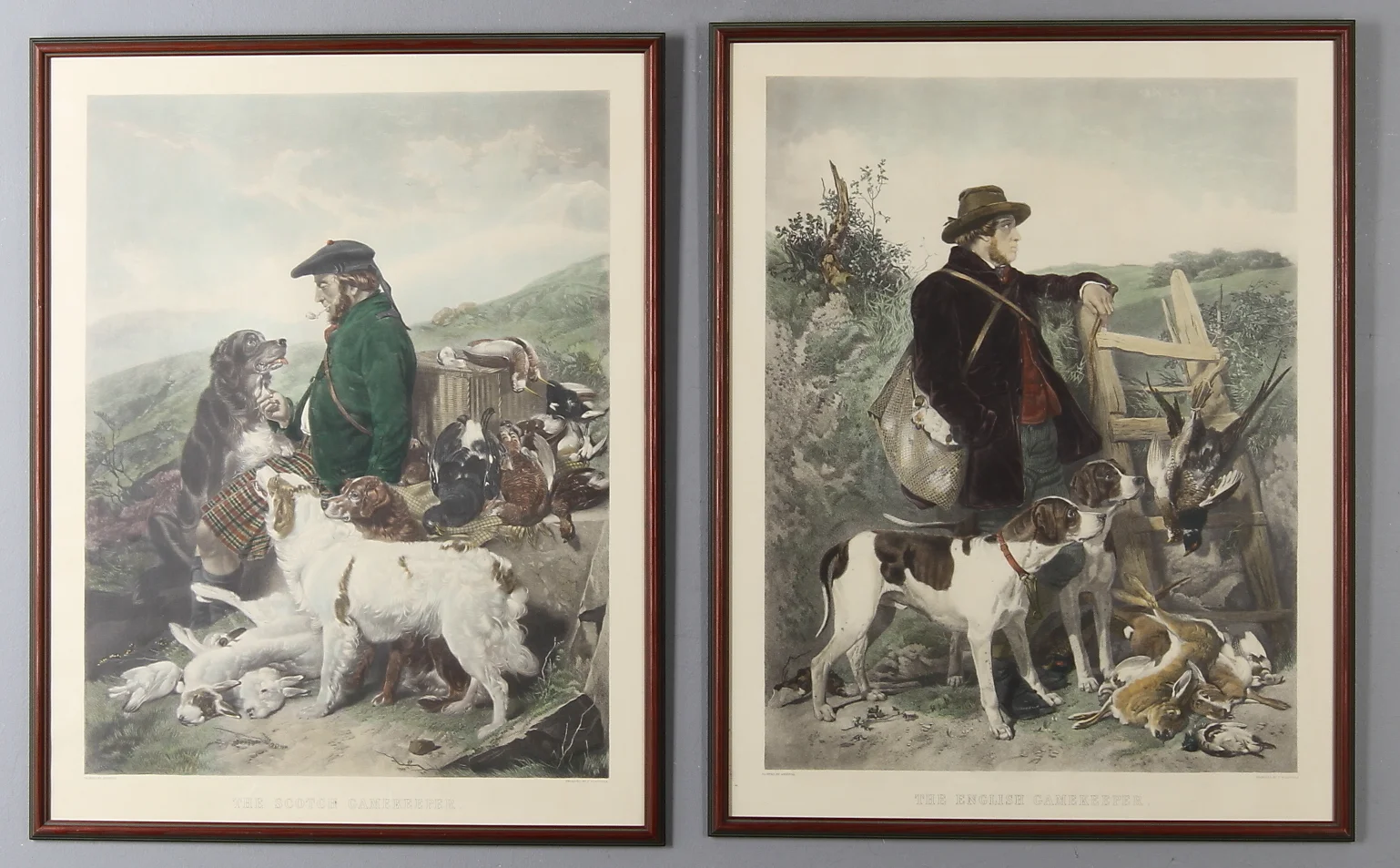 RICHARD ANSDELL. EFTER. 2 st, Jaktmotiv, graverade av F. Stackpoole. — Engravings & Prints — Auktionshuset Kolonn