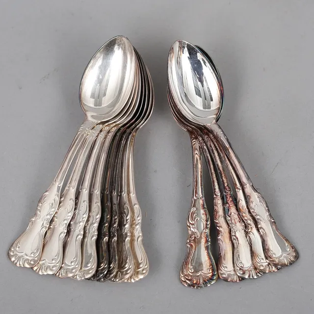 KAFFESKEDAR, 14 st, Silver, GAB.