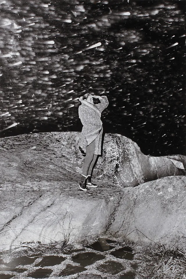 CURT WARÅS. Ingrid Bergman, Dannholmen, fotografi, signerad och daterad 1966.