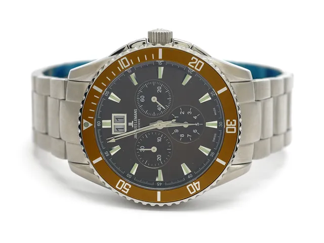 JACQUES LEMANS, Geneve, kronograf, herrur, 43 mm, Cal , Serie nr. , Ref nr. G-152 D, stål, quartz, safirglas, stort datum, originallänk, viklås, ca 2009.