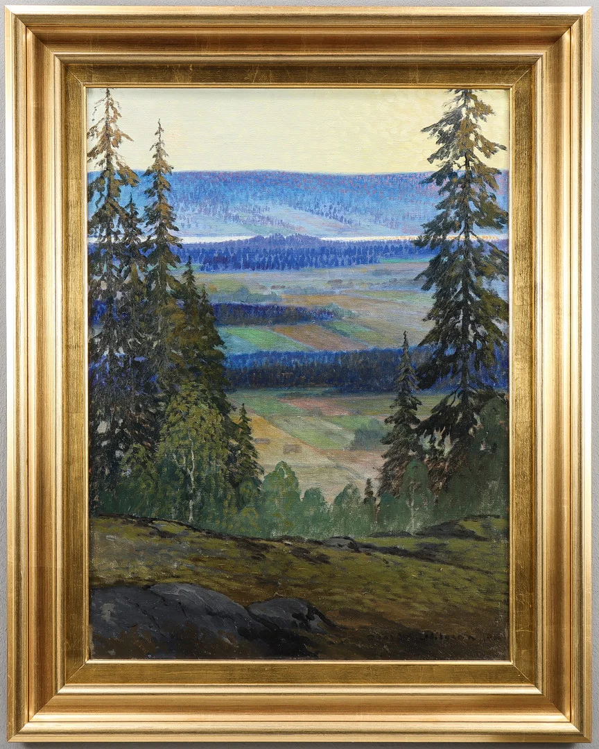 OLOF WALFRID NILSSON. Värmländskt landskap. — Paintings — Karlstad Hammarö Auktionsverk