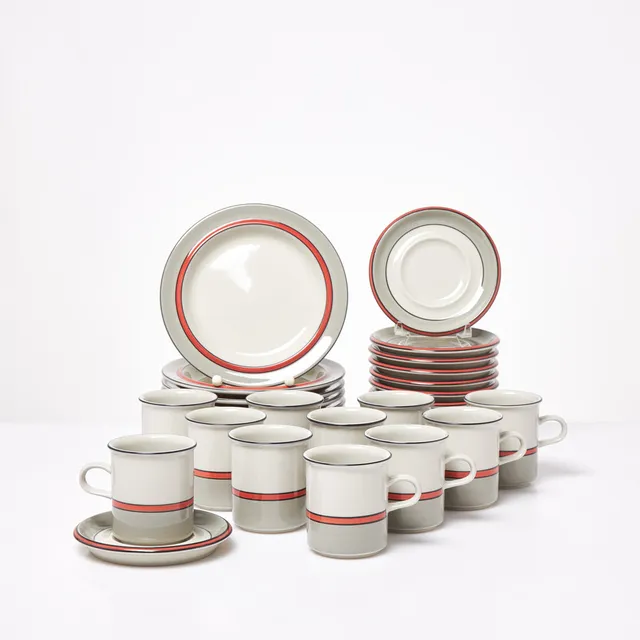 ULLA PROCOPÉ. Kaffeservis, 20 dlr, "Aslak", porslin, Arabia.