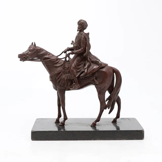 ESCUELA FRANCESA DEL SIGLO XX. Arab on horseback.