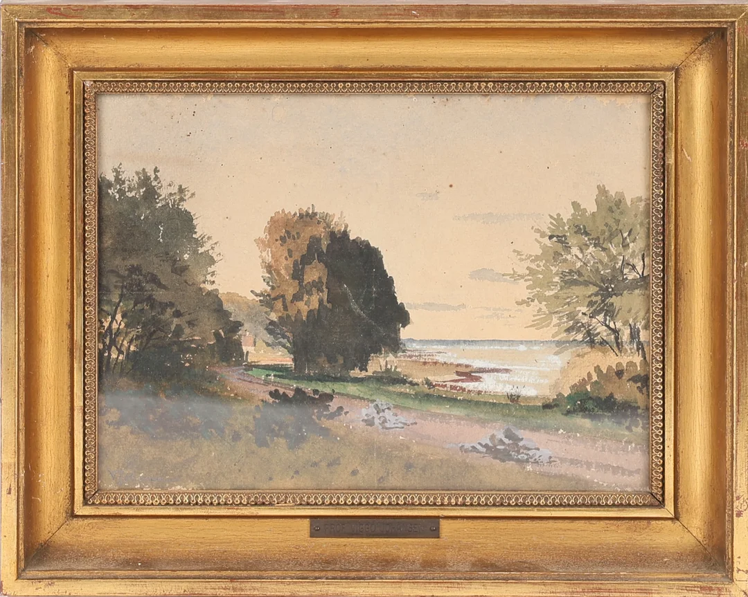 Viggo Johansen: Motif from Julebæk - watercolor — Paintings and sculptures/Older pictorial arts — Lauritz