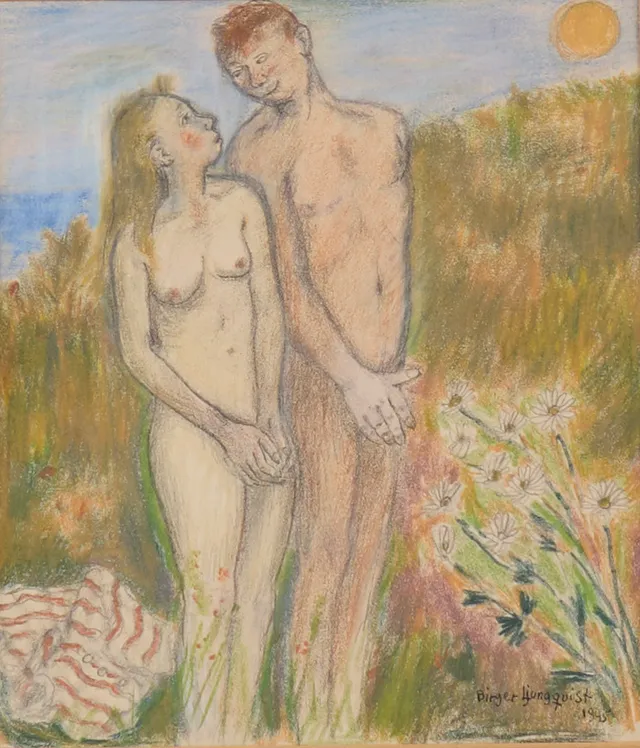 BIRGER LJUNGQUIST. Blandteknik, signerad 1945.