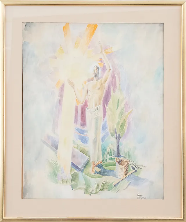 GUNNAR TORHAMN. Akvarell, signerad.