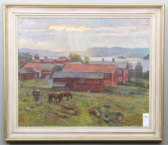 ELSA SCHULTZ MOBERGER. Olja på duk, signerad.