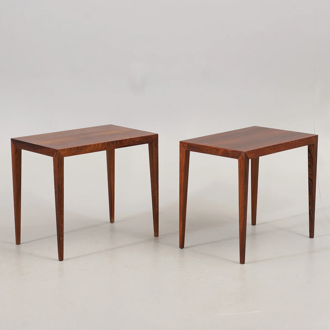 SEVERIN HANSEN. Sidobord, ett par, jakaranda, Danmark, 1960-tal. — Tables — Växjö Auktionskammare