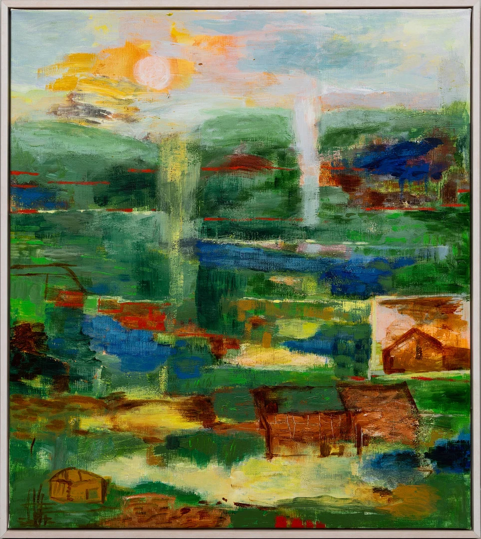 ANITA NILSSON BILLGREN. "Från Utsiktsplatsen", olja på duk, signerad och daterad, à tergo, 2006. — Paintings — Auktionshuset Kolonn