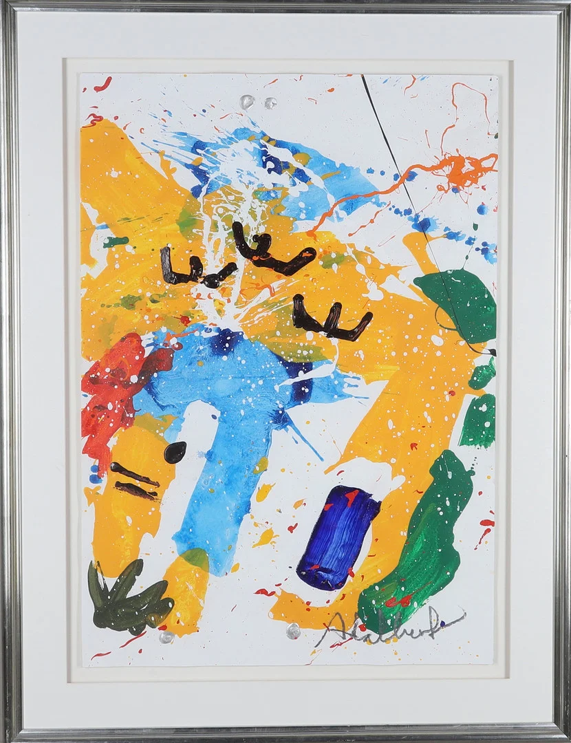 PER ADALBERT. "Tre kronor", blandteknik, signerad. — Paintings — Gomér & Andersson Norrköping