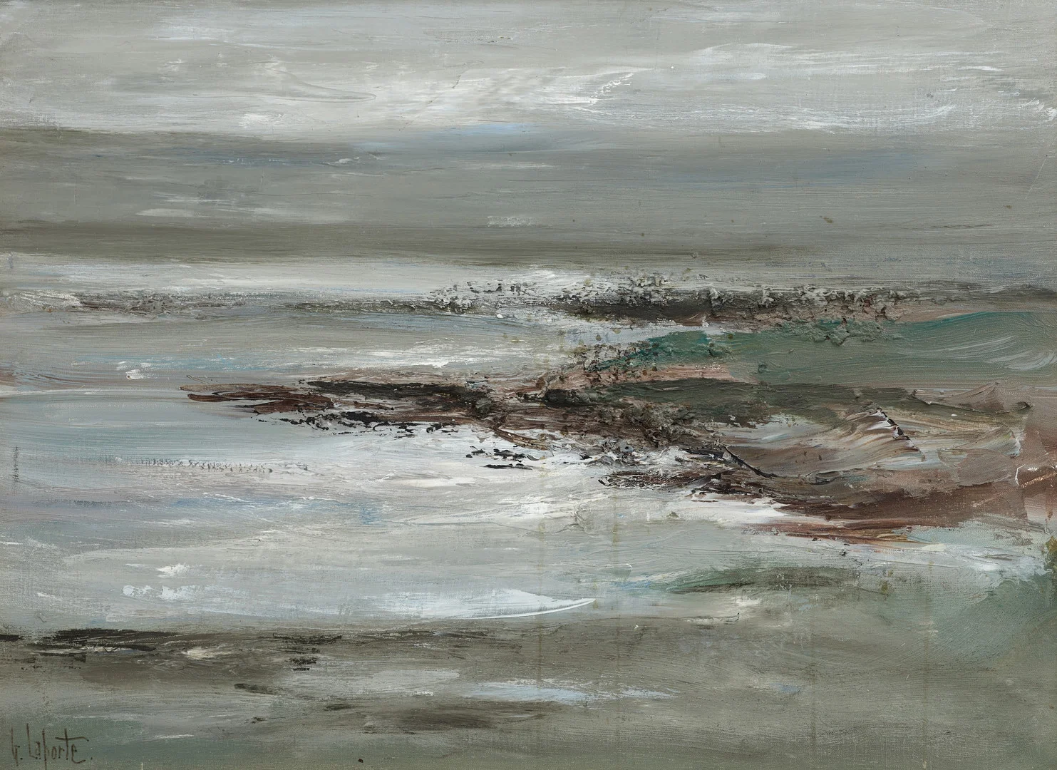 GEORGES LAPORTE (FRANRIKE, 1926-2000). "Bretagne", signerad, olja på duk. — Paintings — Crafoord Auktioner Stockholm