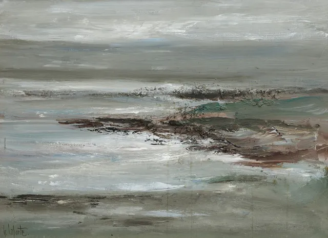 GEORGES LAPORTE (FRANRIKE, 1926-2000). "Bretagne", signerad, olja på duk.