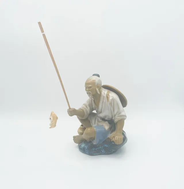 CHINESISCHER FISCHER, SHIWAN WARE, KERAMIK, UM 1960, CHINA.