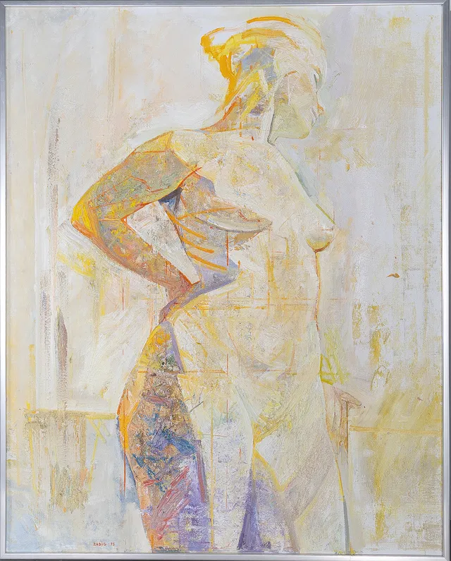 JACQUES ZADIG. "Damor III", olja på duk.