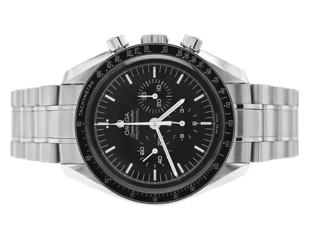 OMEGA, Speedmaster, Professional, "Tachymètre", Cal 1861, Verk nr. 78759153, Serie nr. 78759153, PIC nr. 311.30.42.30.01.005, Boett nr. STZ005923, kronograf, herrur, 42 mm, stål, manuell, plexiglas, skadat bandhorn (se bild), originallänk, viklås, Ref nr. STZ004194/IJD-11, NATO-band, cert, augusti 2017, box, ytterkartong.