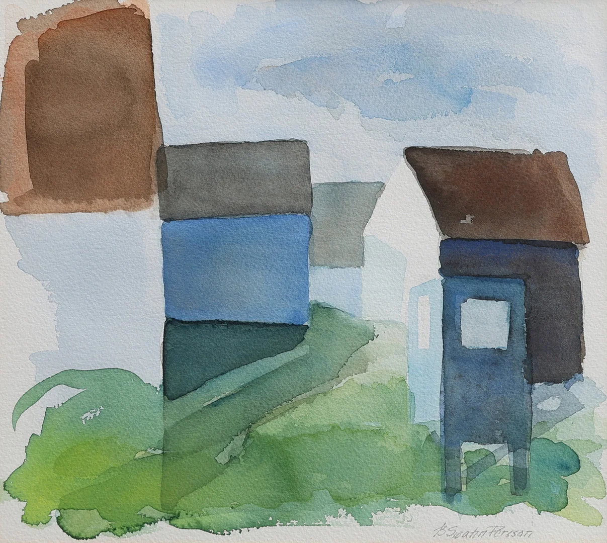 BIRGIT SWAHN PERSSON. HUSKROPPAR. — Paintings — Crafoord Auktioner Lund