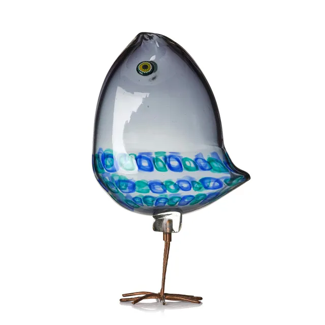 Alessandro Pianon, skulptur, "Pulcino", fågel, glas, Vetreria Vistosi, Italien, 1960-tal.