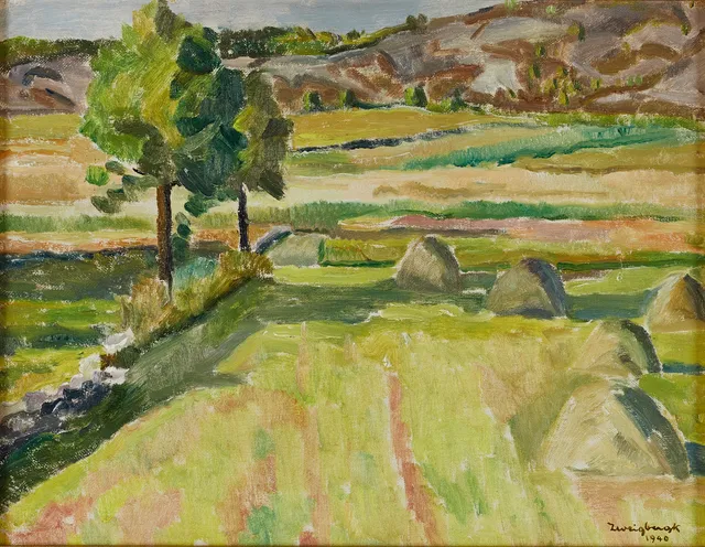 BO VON ZWEIGBERGK (SVERIGE, 1897-1940. Landskap, signerat och daterat 1940, olja på pannå.