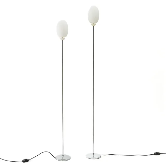 Achille Castiglioni, golvlampor ett par "Brera", Flos, formgiven 1992.
