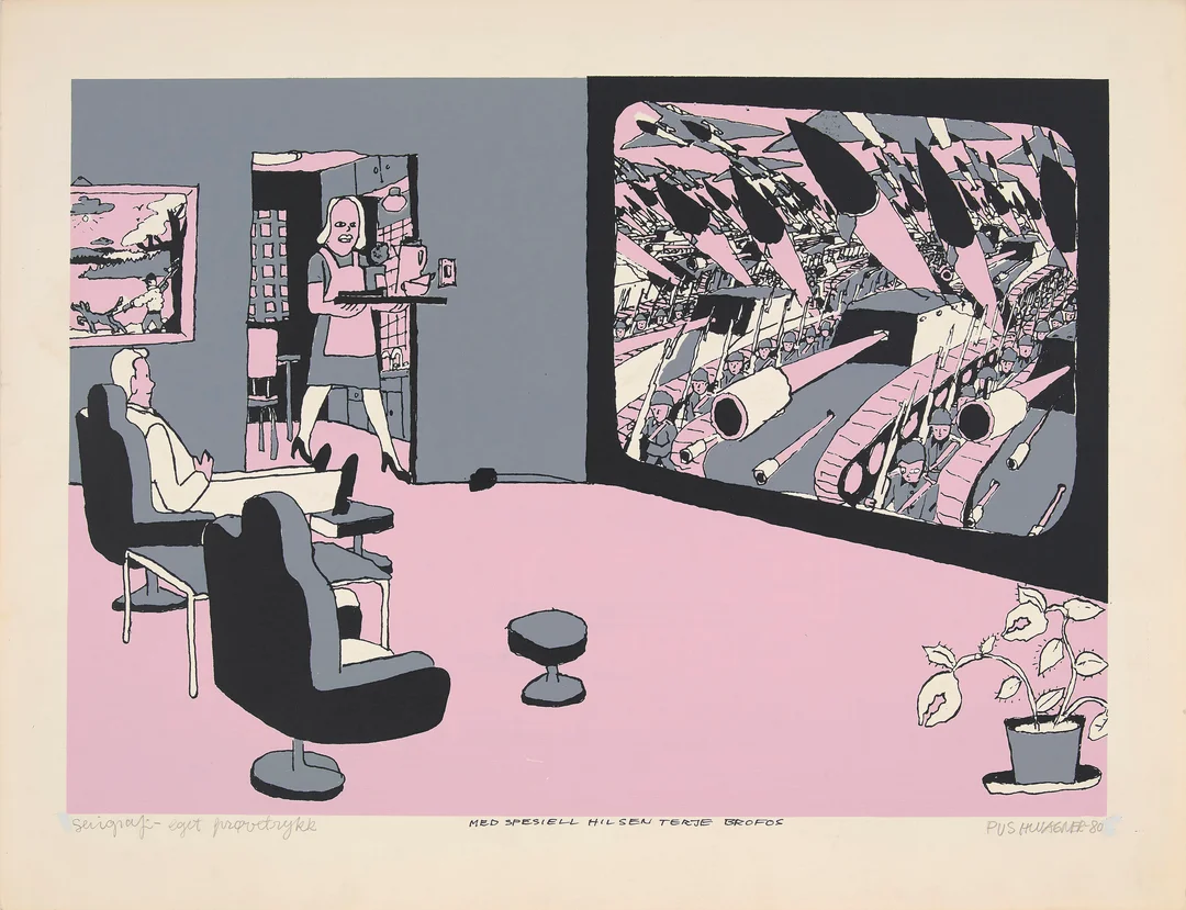 Pushwagner, Hariton — "3D I" 1980 — Kunst/Grafikk — Blomqvist