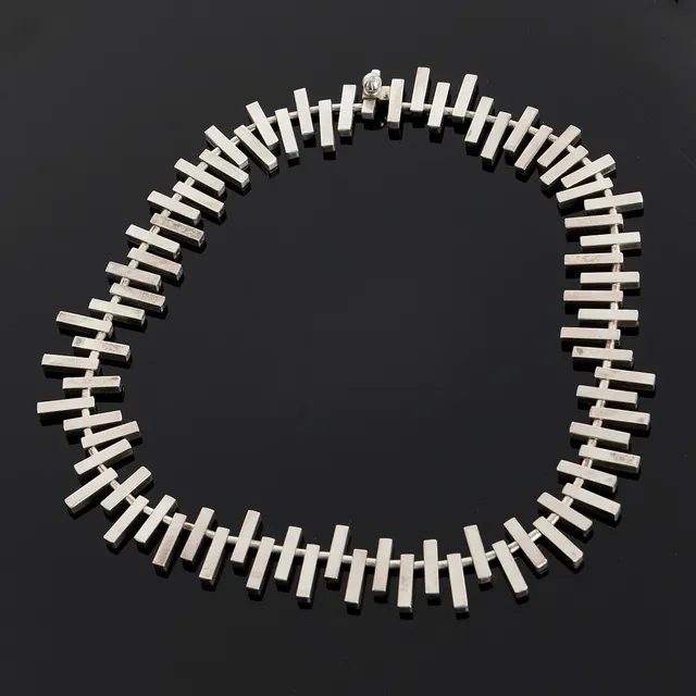 BENT KNUDSEN. Collier, sterlingsilver, Danmark, 1960-tal.