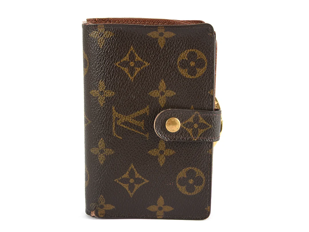 PLÅNBOK, LOUIS VUITTON, monogram canvas, äldre modell, 13x8cm, slitage. — Accessoarer/Plånböcker — Kaplans