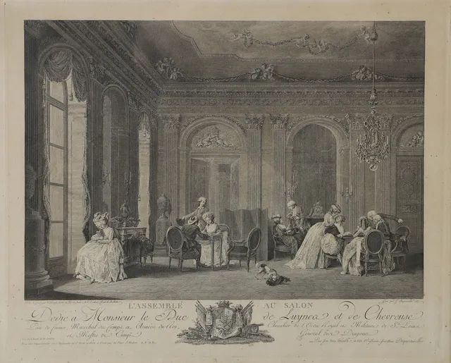 KOPPARSTICK, salongsbild, 1800-tal.