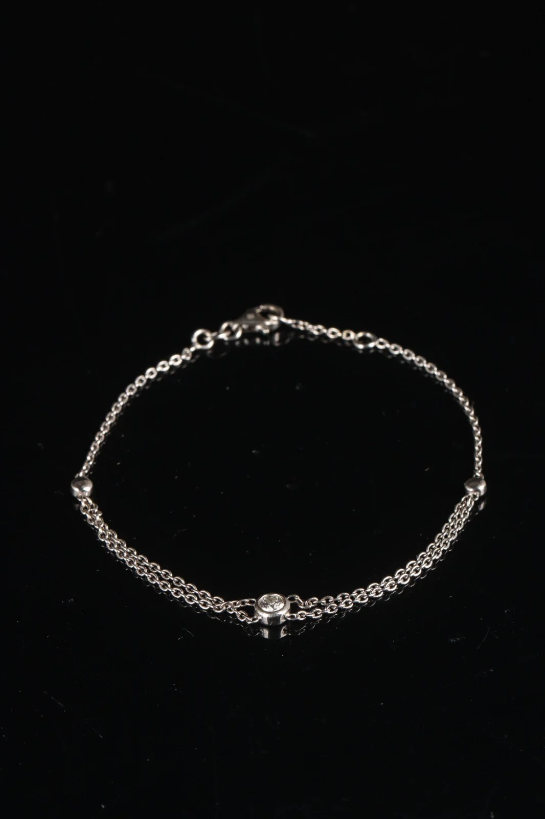 Armlænke med diamant af 14 kt. hvidguld — Jewellery/Bracelets — Lauritz