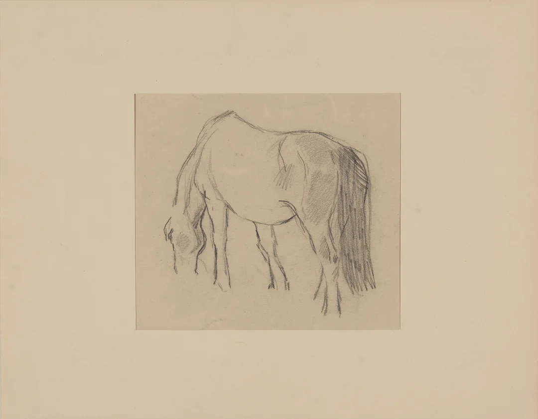 Ness, Bjarne — Hest, 1918 — Kunst/Øvrig billedkunst — Blomqvist