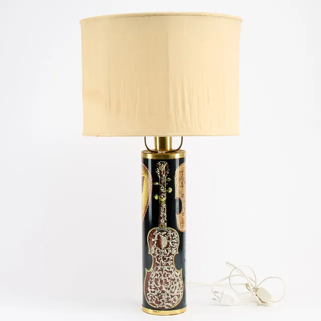 PIERO FORNASETTI. Bordslampa, "Strumenti Musicali", Italien, 1950-tal.