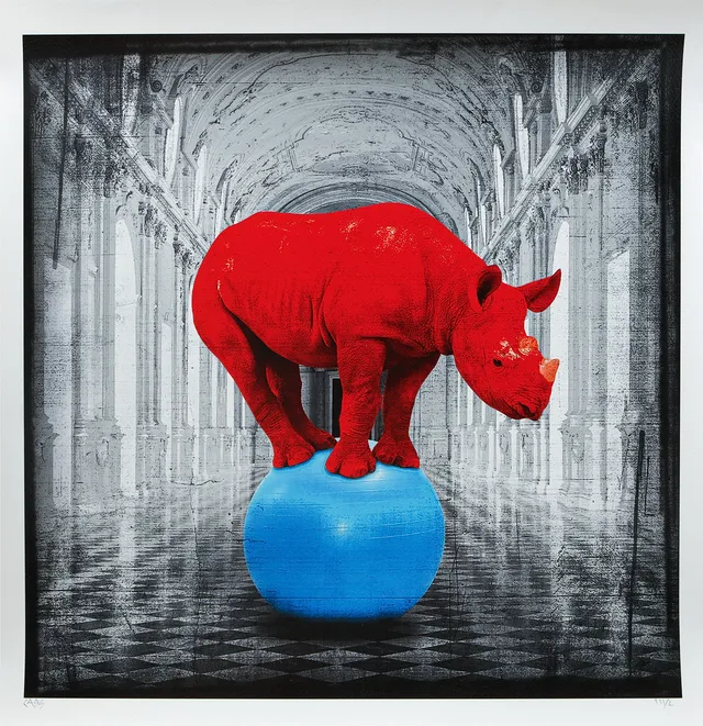 LARS TUNEBO. "Havin a ball", pigment print, signerad och numrerad III/L.