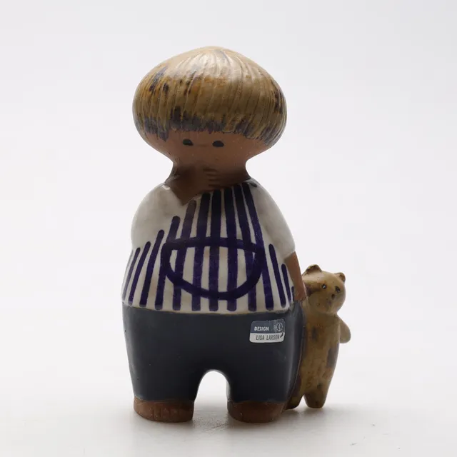 LISA LARSON. figurin, stengods, "Malin", ur serien Larsons Ungar, Gustavsberg.