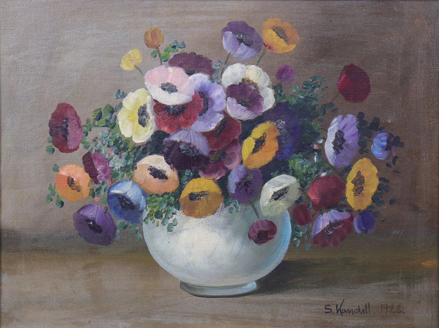 STURE KANDELL (1886-1941). olja på duk, blomsterstilleben. — Paintings — Markus Auktioner