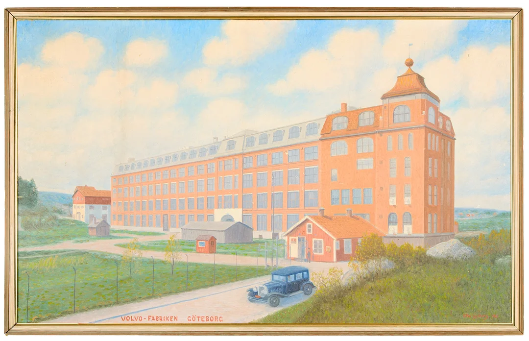 OTTO LINDBERG. "Volvo-fabriken Göteborg". — Paintings — Uppsala Auktionskammare