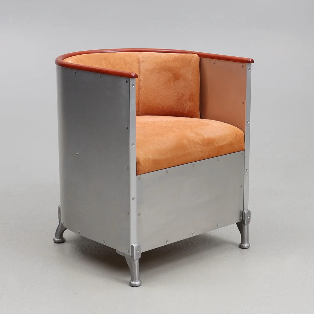 MATS THESELIUS. Fåtölj, "Aluminium", Källemo. 1990-tal. — Armchairs & Chairs — Gomér & Andersson Jönköping